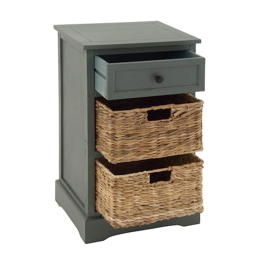 28" Blue Traditional Wooden Storage Unit